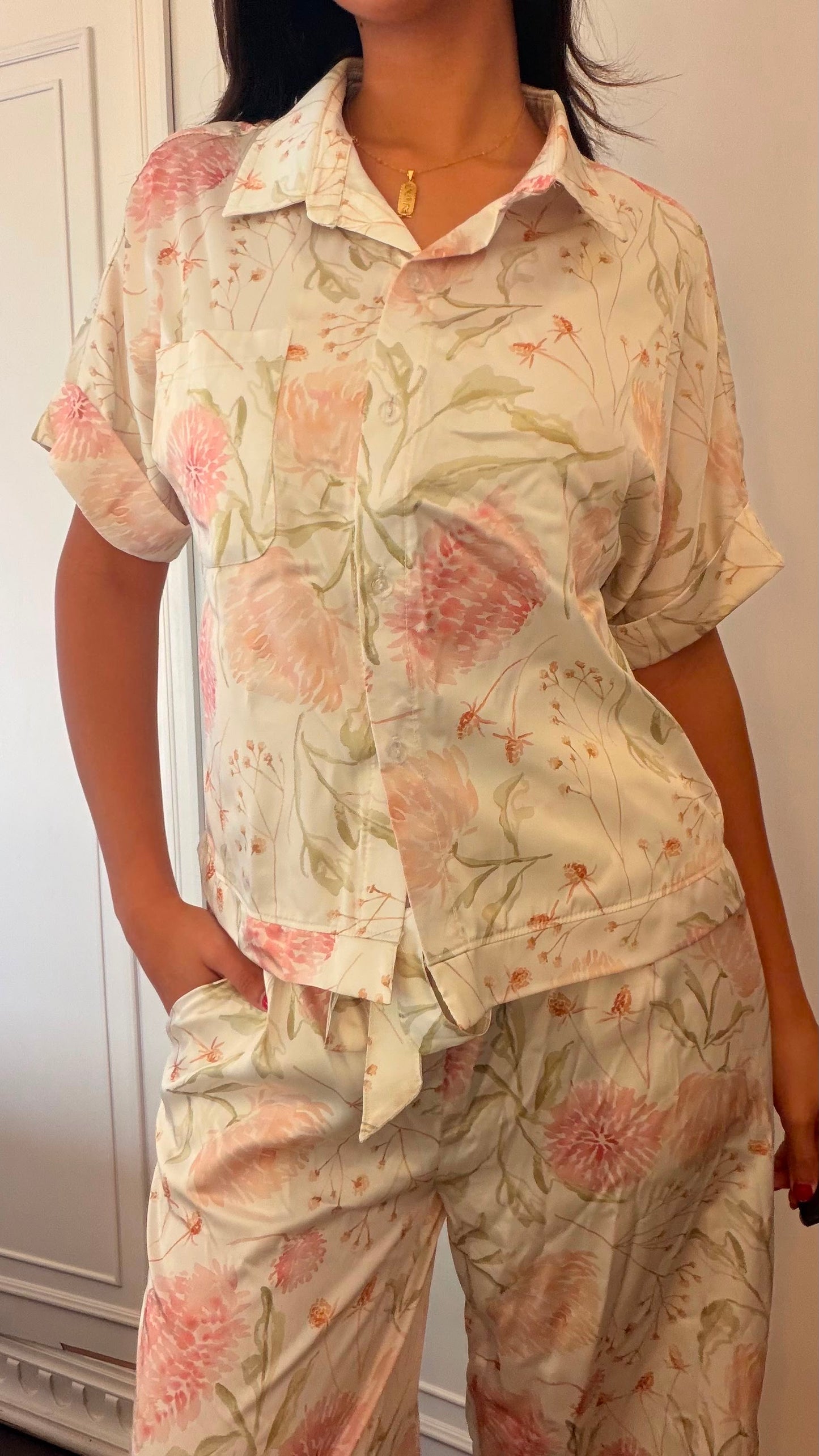 Floral Satin Pj set