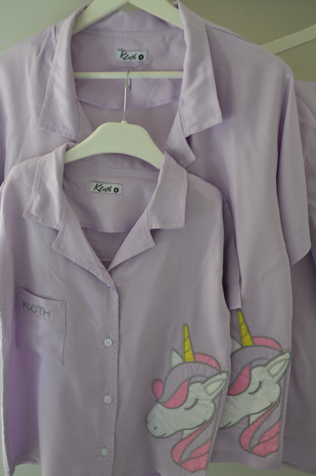 purple unicorn summer pajamas