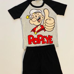 summer pajamas for adults popeye black