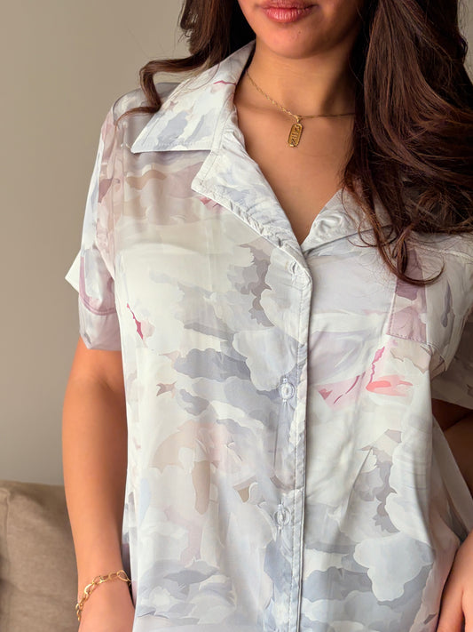 Floral Watercolor Satin Pjs