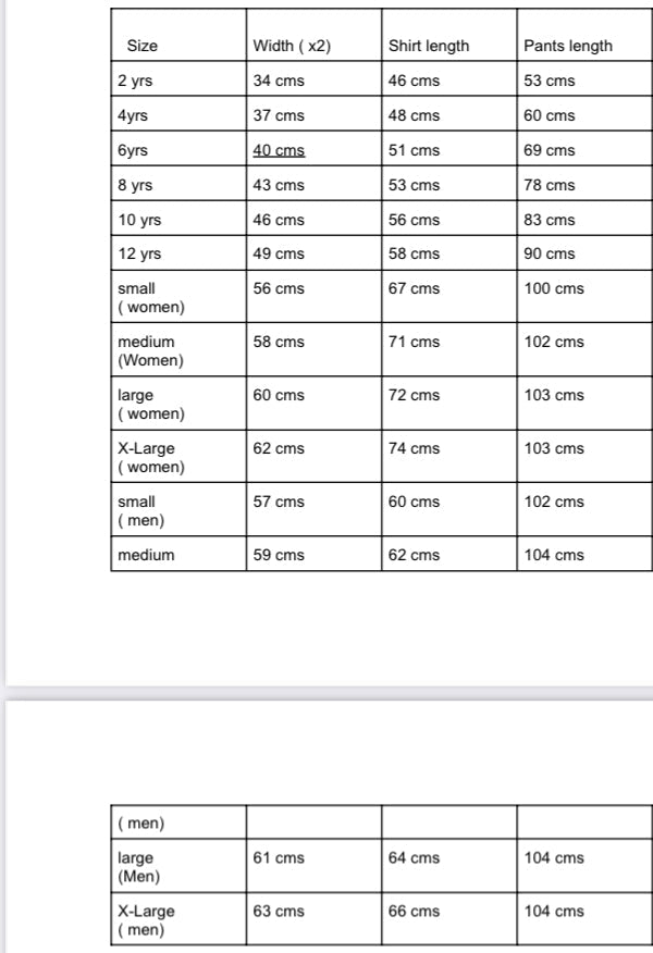 Size Guide