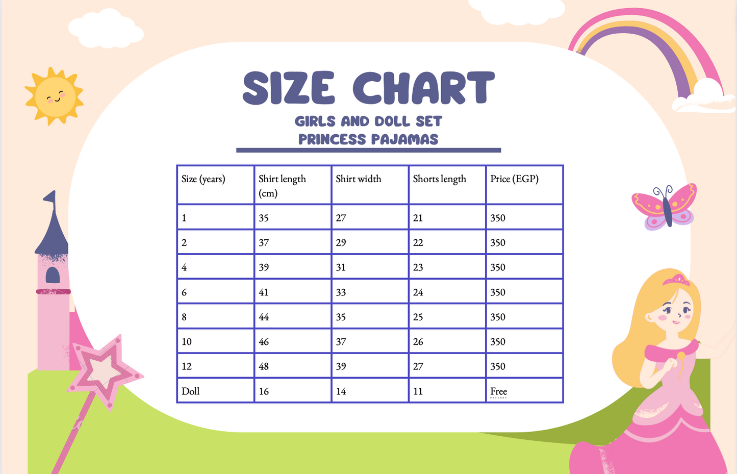 matching pajamas for girl & doll