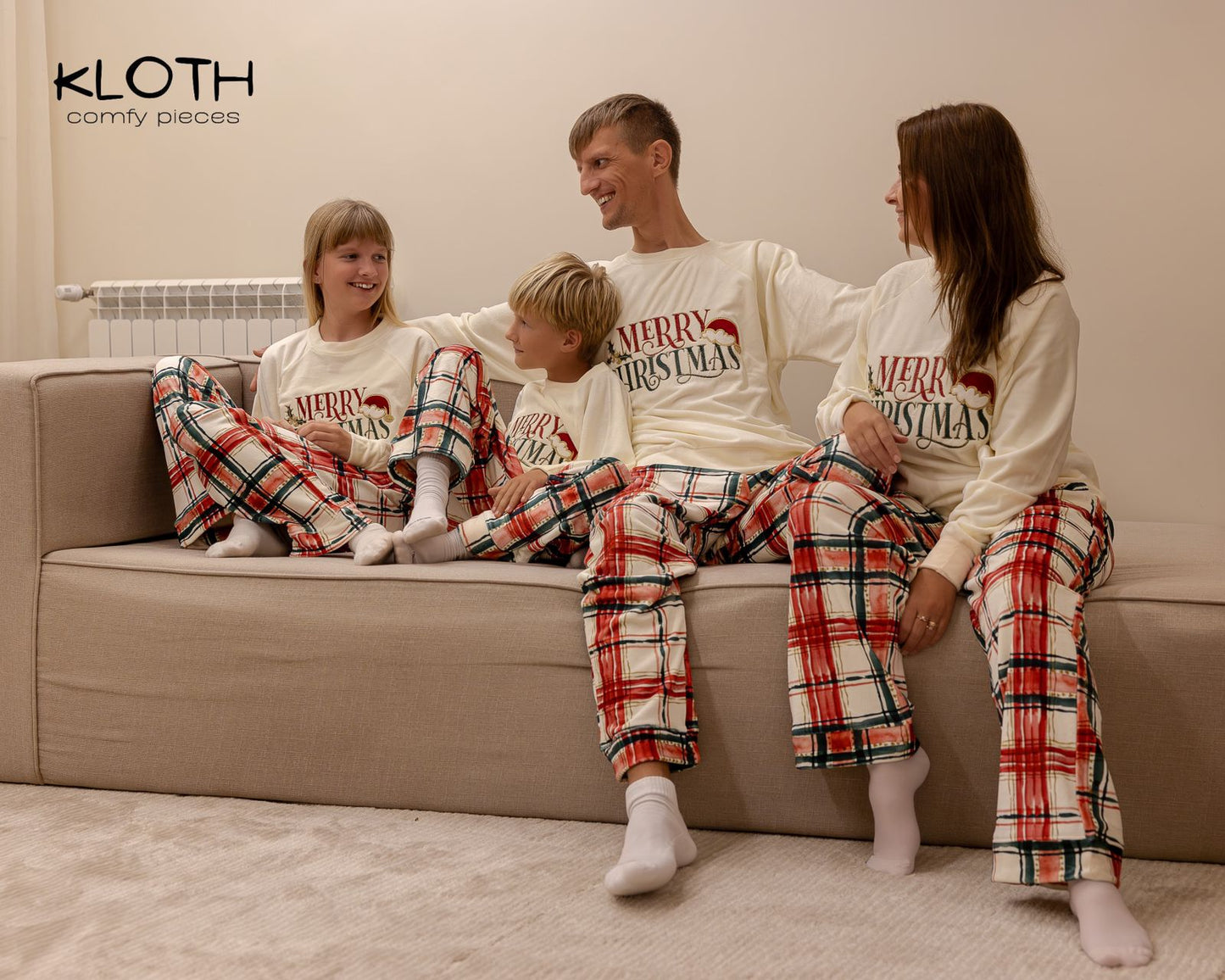 CHRISTMAS PAJAMAS FOR THE FAMILY (RED & GREEN PANTS)