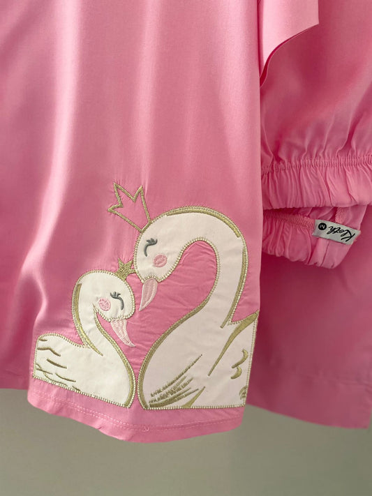 swan summer pajamas (for kids & adults)