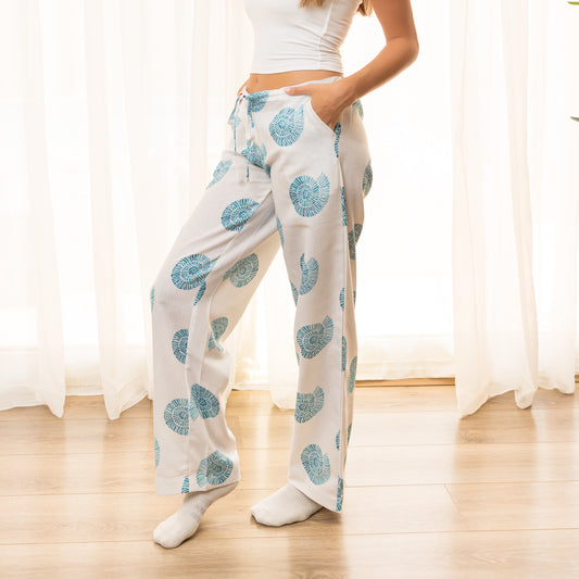 Sundial Shell Linen Flowy Pants