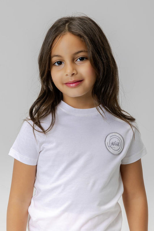 pink shorts girls + white top (kids)