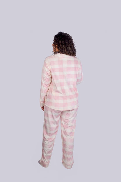 Pink plaid winter pjs