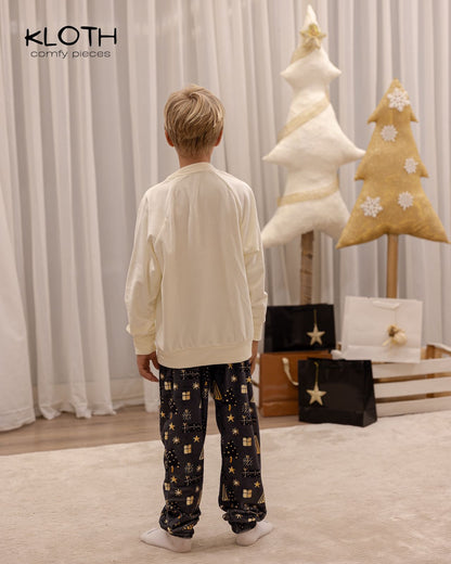 CHRISTMAS PAJAMAS FOR THE FAMILY ( BLACK & GOLD)