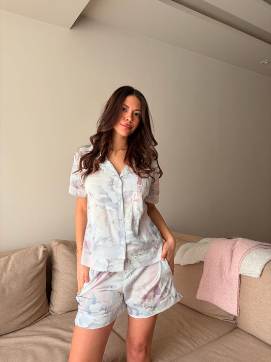 Floral Watercolor Satin Pjs