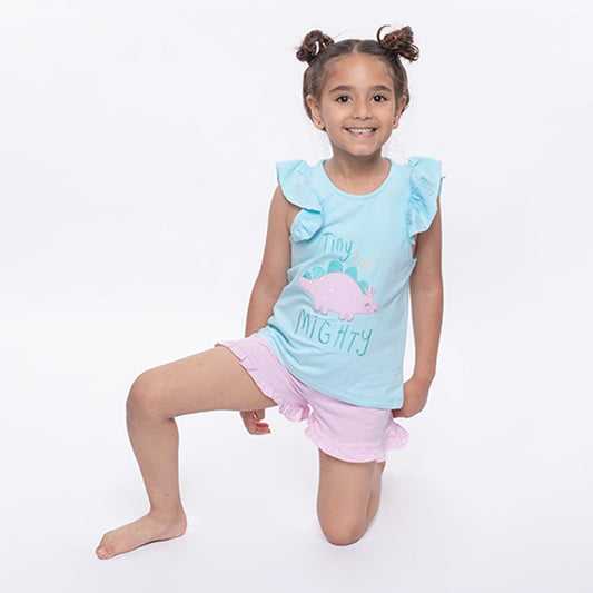 Ruffle summer pajamas  (Dino)