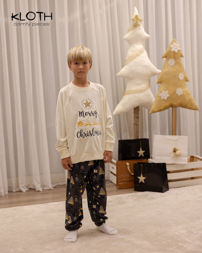 CHRISTMAS PAJAMAS FOR THE FAMILY ( BLACK & GOLD)