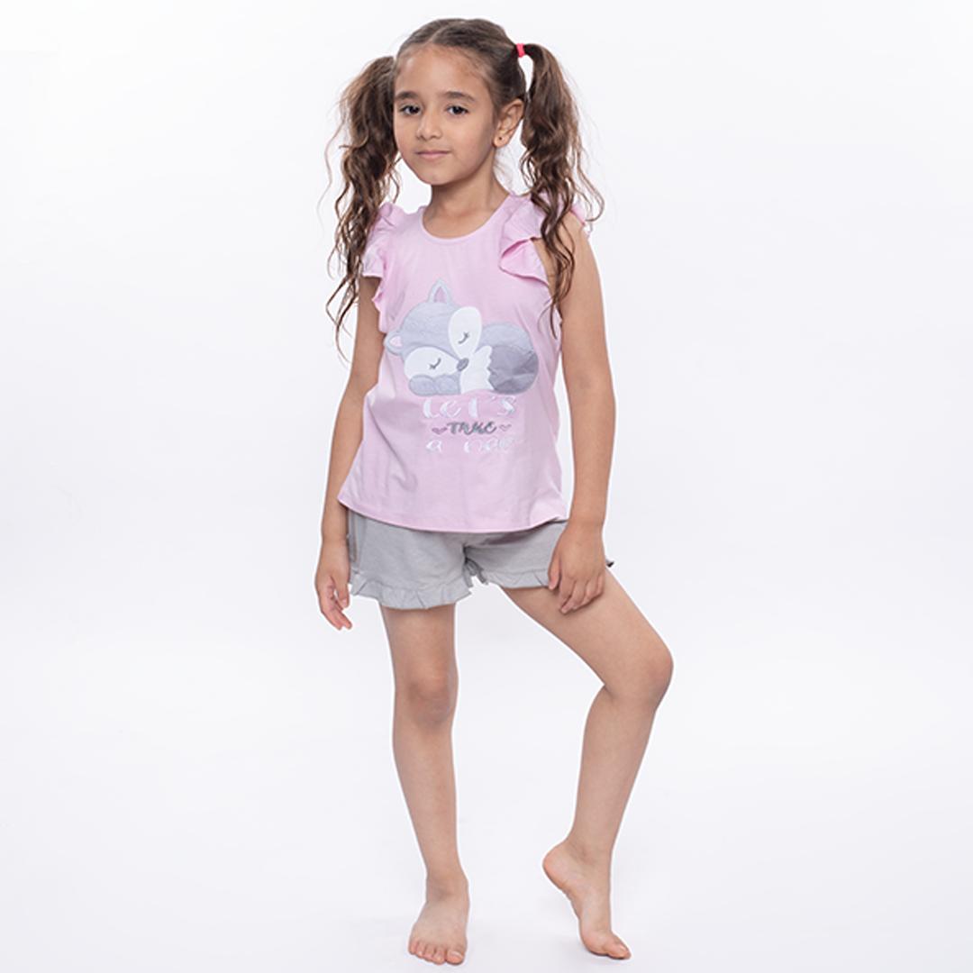 Ruffle summer pajamas (sleepy fox)