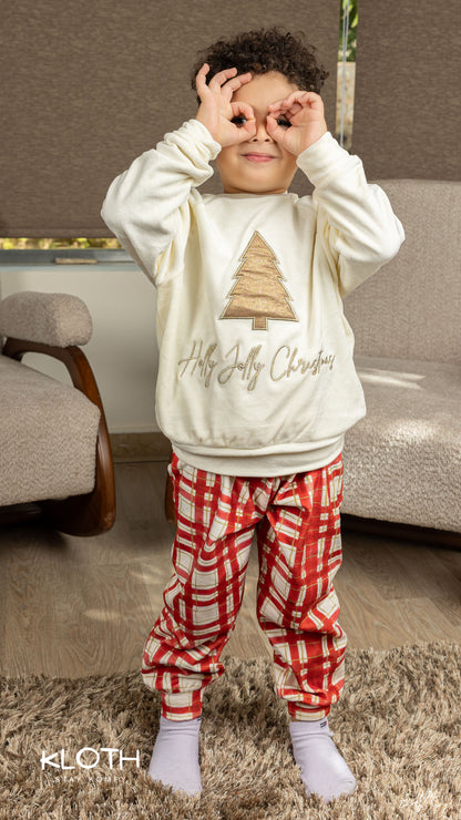 Golden Christmas Crewneck Set