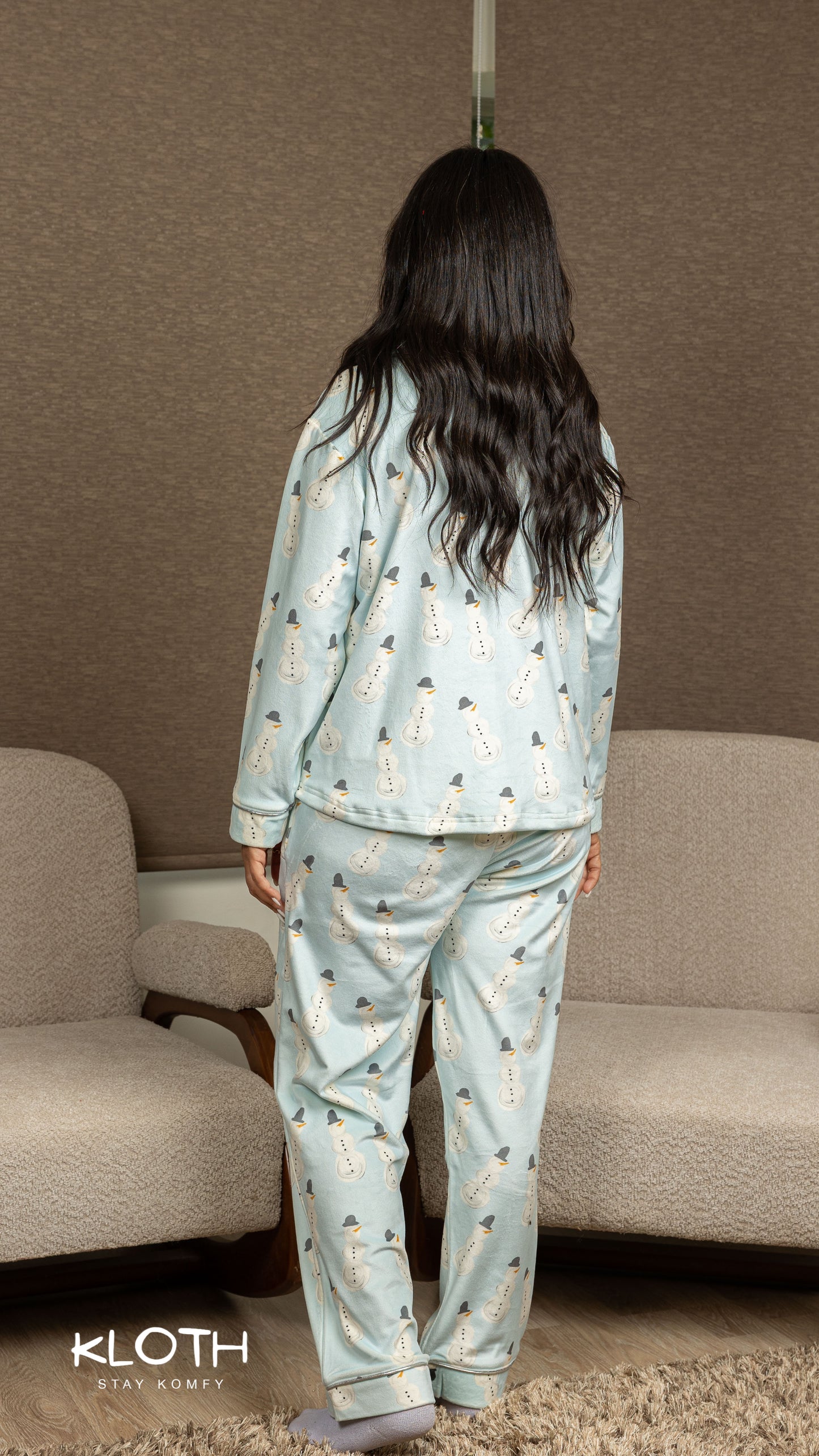 Snowman Buttoned Set