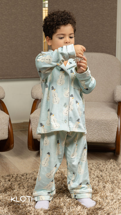 Snowman Buttoned Set