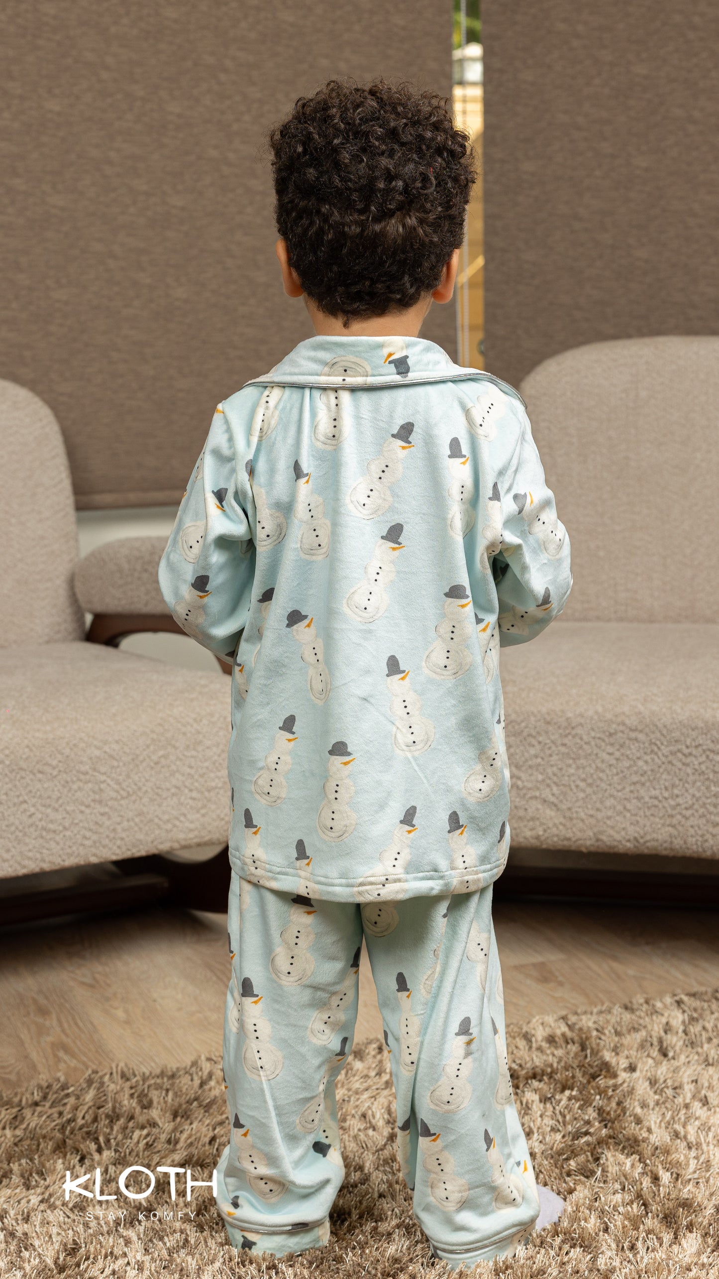 Snowman Buttoned Set