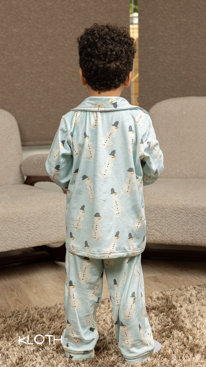 Snowman Buttoned Set