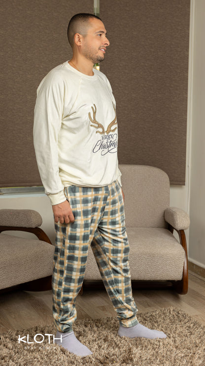 Golden Reindeer Crewneck Set