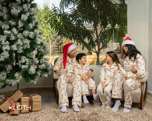 Off-White Candy-Cane Buttoned Set