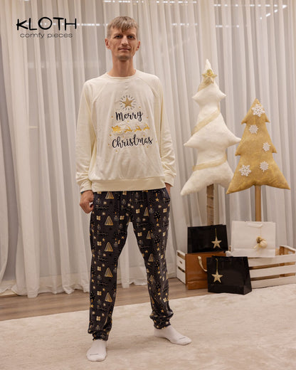 CHRISTMAS PAJAMAS FOR THE FAMILY ( BLACK & GOLD)