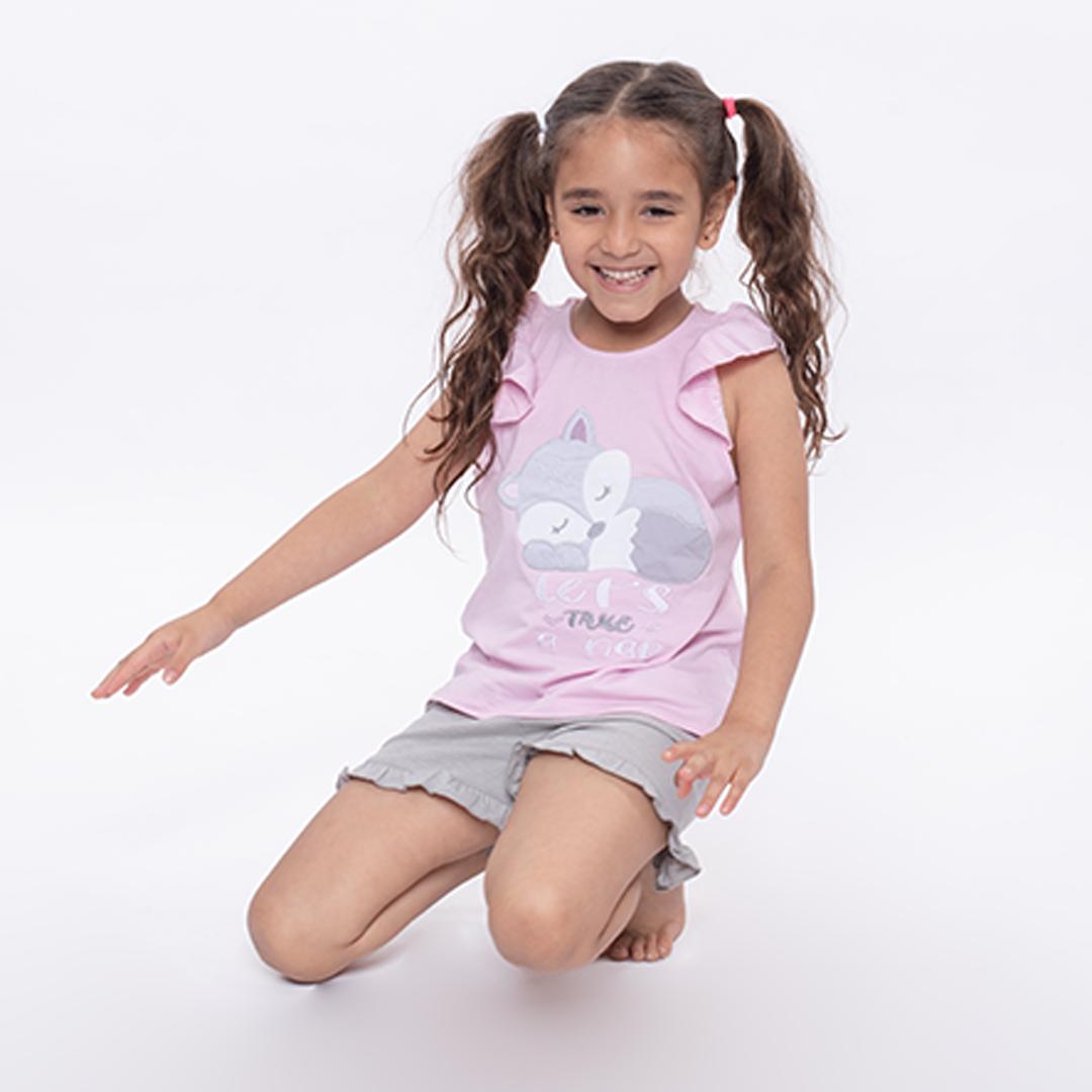 Ruffle summer pajamas (sleepy fox)